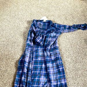 a big flannel. cute with everything! just a little too big for me.